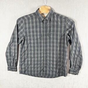 Simms Fishing Pearl Snap Western Shirt Mens Large Outdoors Gorpcore Lake Boating